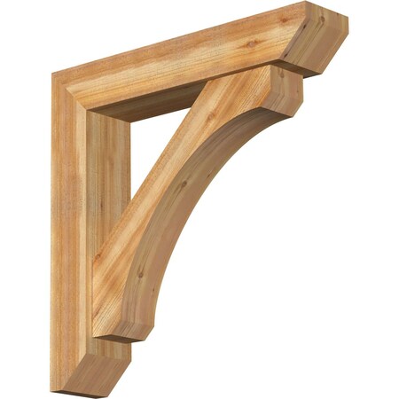 Ekena Millwork Legacy Slat Rough Sawn Bracket w/ Offset Brace, Western Red Cedar, 8"W x 40"D x 40"H BKT0806X40X40LEC06RWR